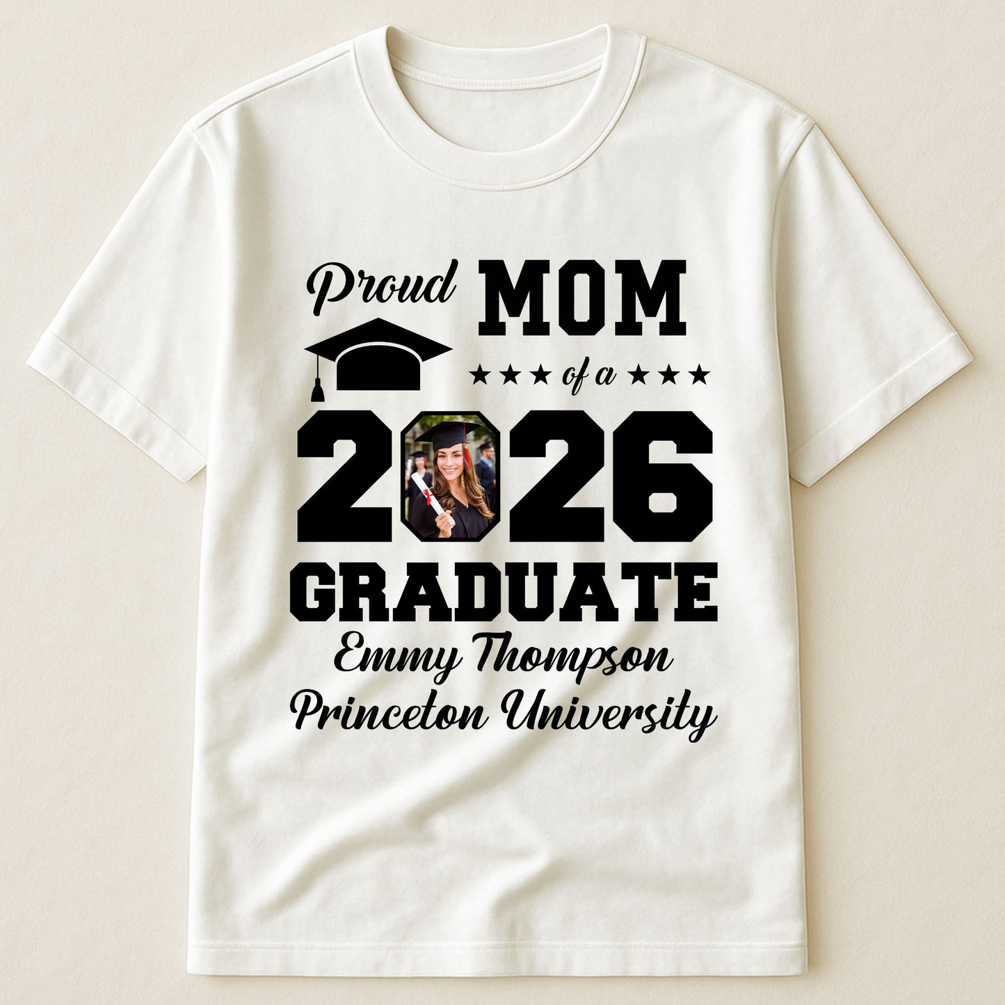 Proud Mom Of A Graduate - Personalized Photo Shirt