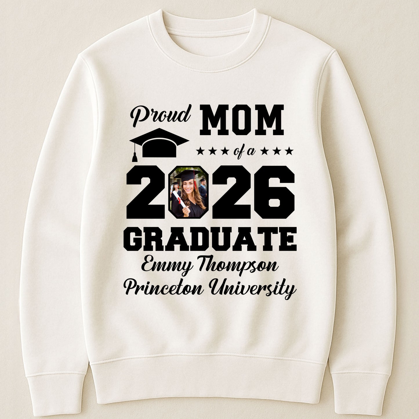 Proud Mom Of A Graduate - Personalized Photo Shirt