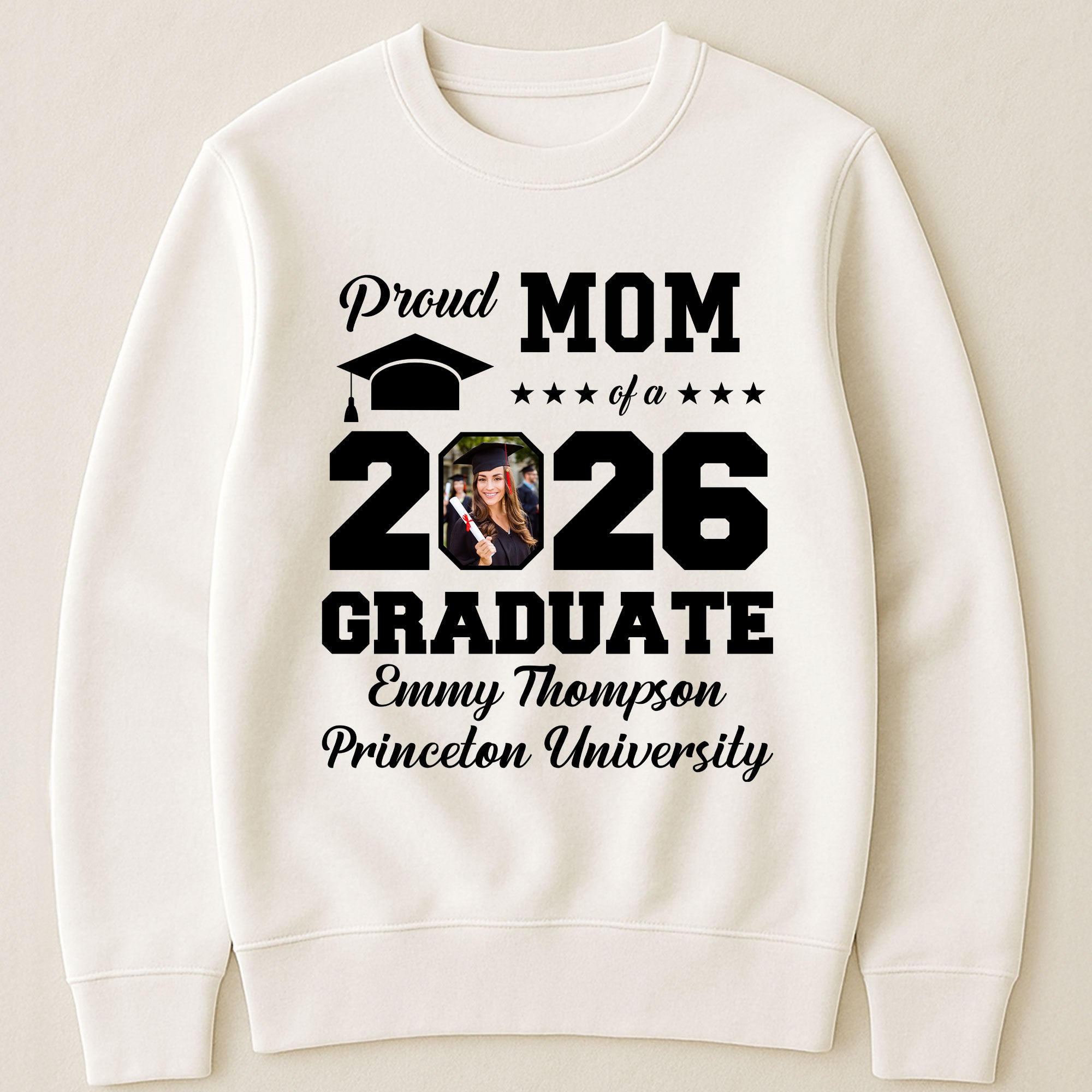 Proud Mom Of A Graduate - Personalized Photo Shirt