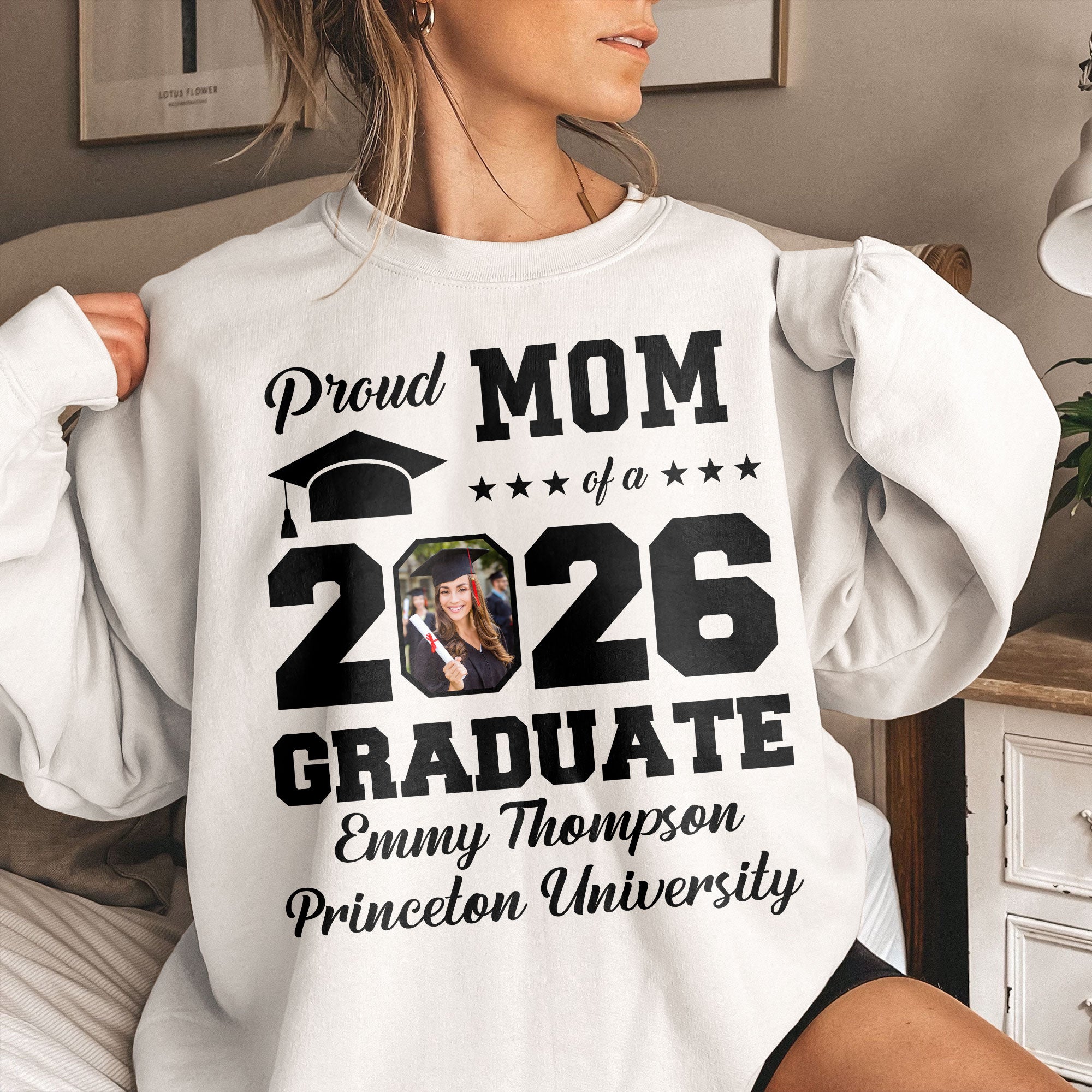 Proud Mom Of A Graduate - Personalized Photo Shirt
