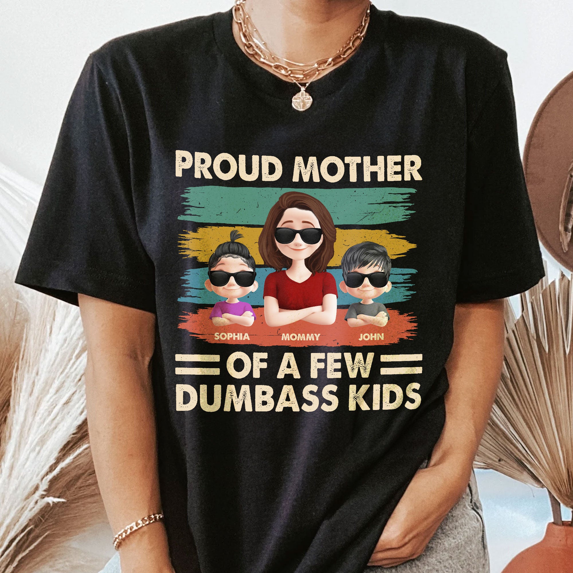 Proud Mother Of A Few Kids - New Version - Personalized Shirt