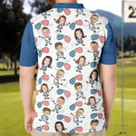 Proud Top Dad Custom Kids Name - Personalized Photo Polo Shirt