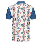 Proud Top Dad Custom Kids Name - Personalized Photo Polo Shirt