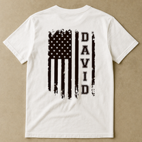 Proud-Mom Dad Family Of A U.S Sodier Retro Flag - Personalized Shirt4