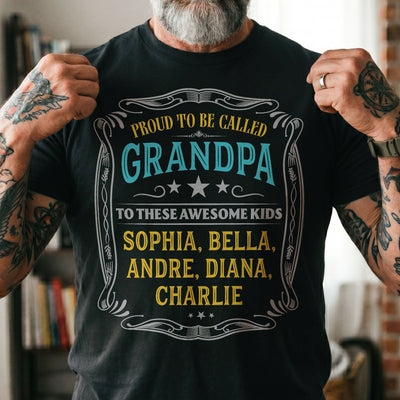 Proud To Be Called Grandpa Vintage Style - Personalized Shirt