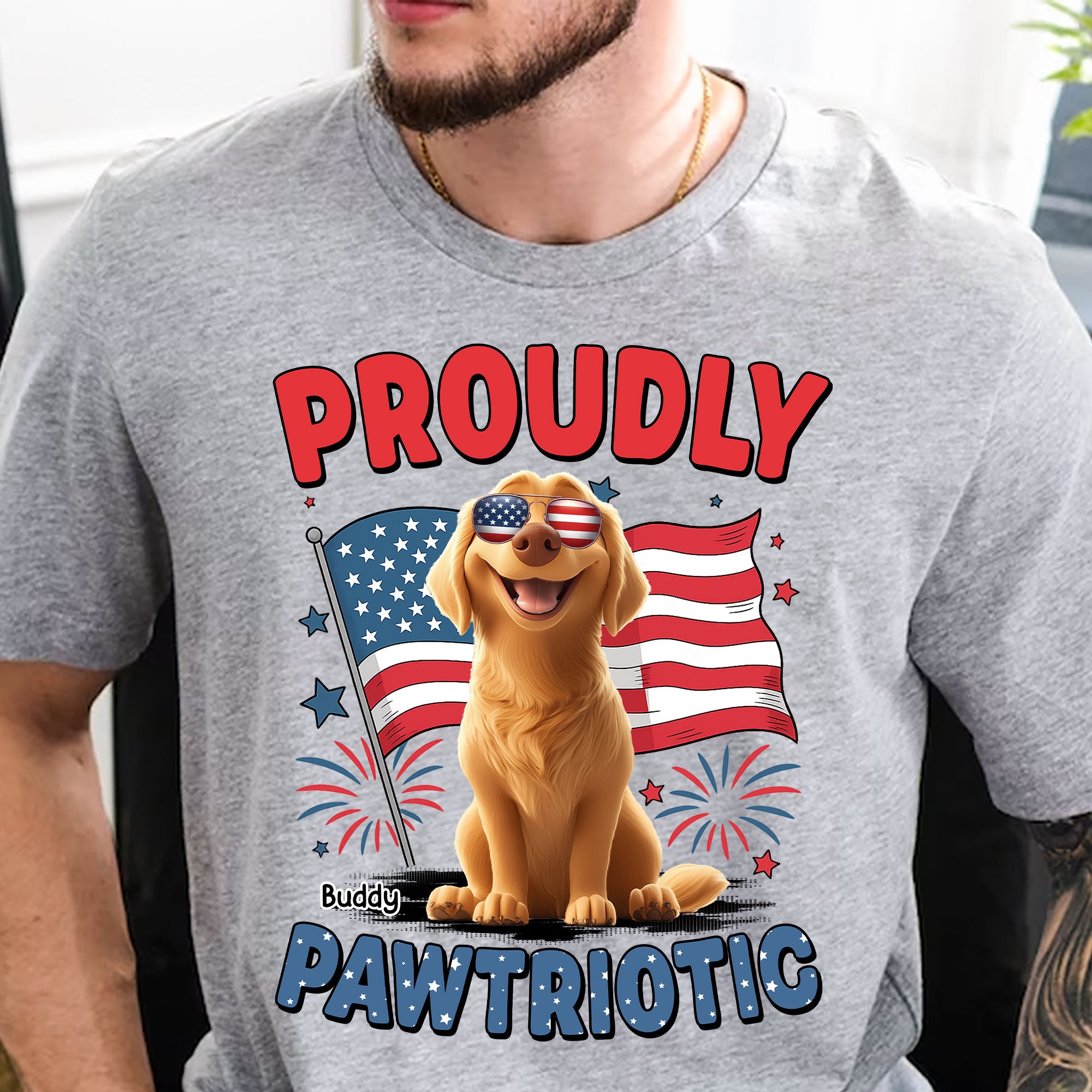 Proudly Pawtriotic - Personalized Shirt