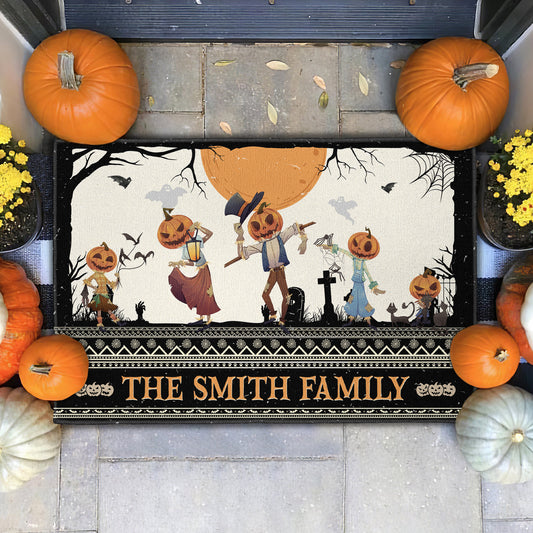 Pumpkin Family - Personalized Doormat