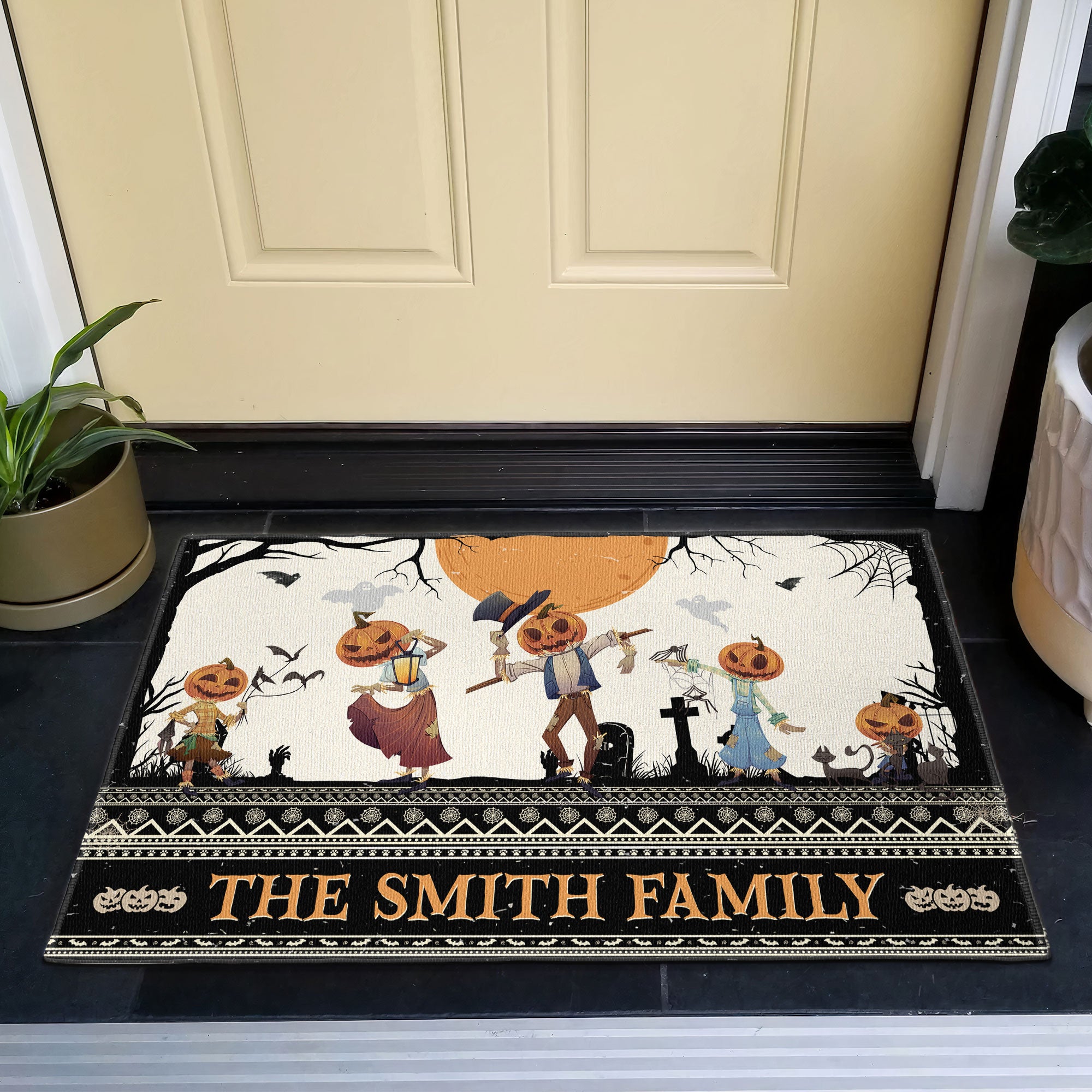 Pumpkin Family - Personalized Doormat