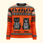 Pumpkins Cats Dogs Skeleton Halloween Fall Witch - Personalized Halloween Sweater