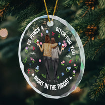 Punch Bitch Besties - Personalized Glass Ornament