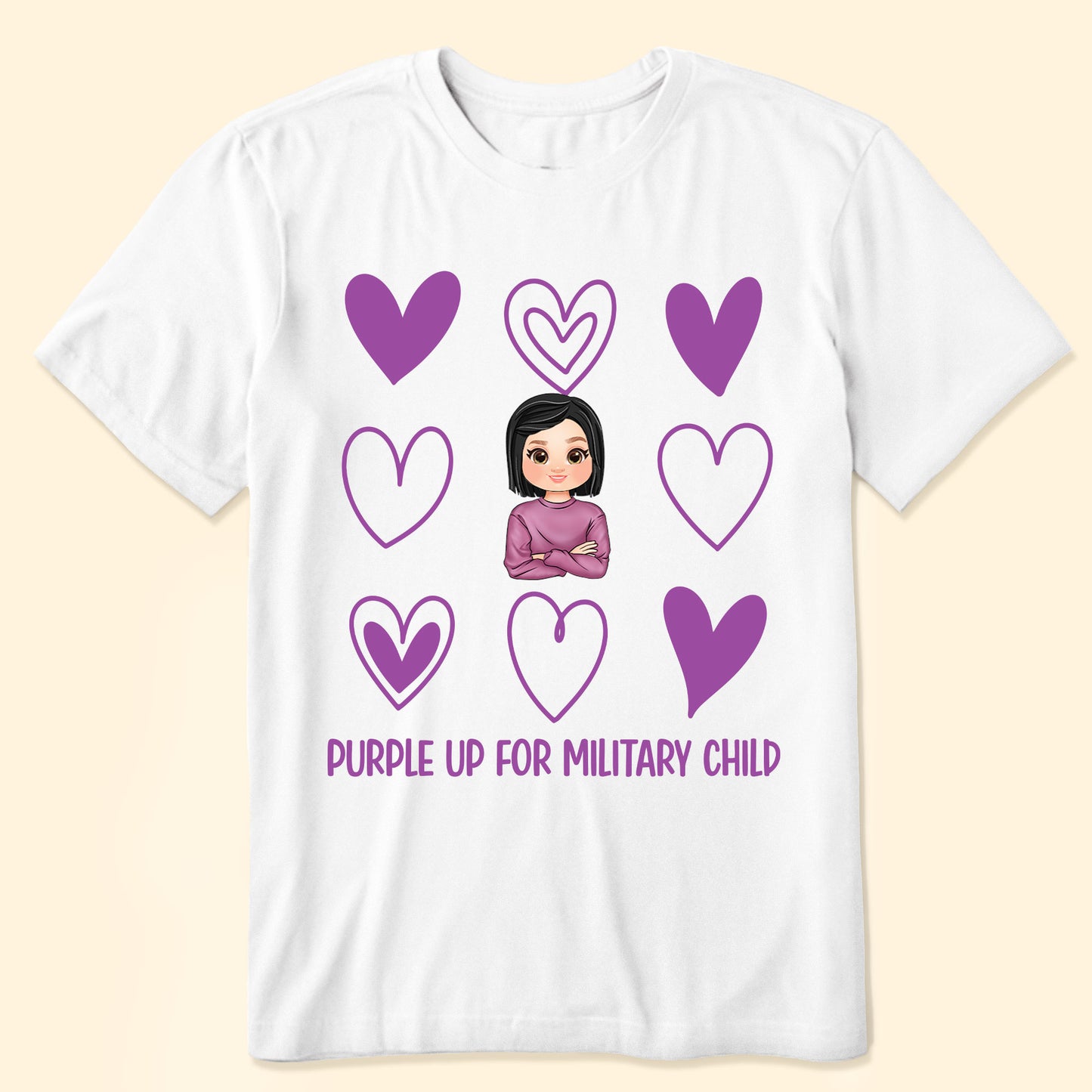 Purple Up For Military Child - Personalized Shirt