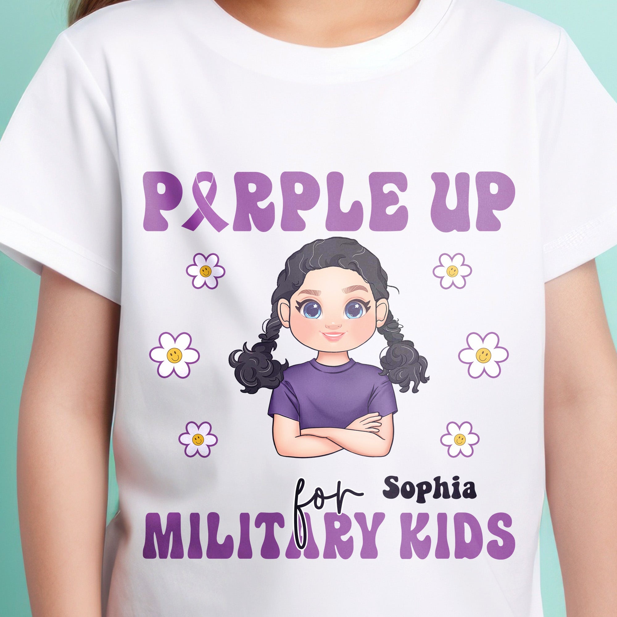 Purple Up For Military Kid - Personalized Shirt