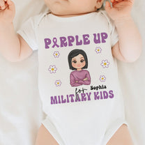 Purple Up For Military Kid - Personalized Shirt