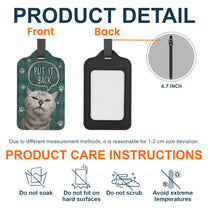 Put It Back Cat - Personalized Photo Luggage Tag