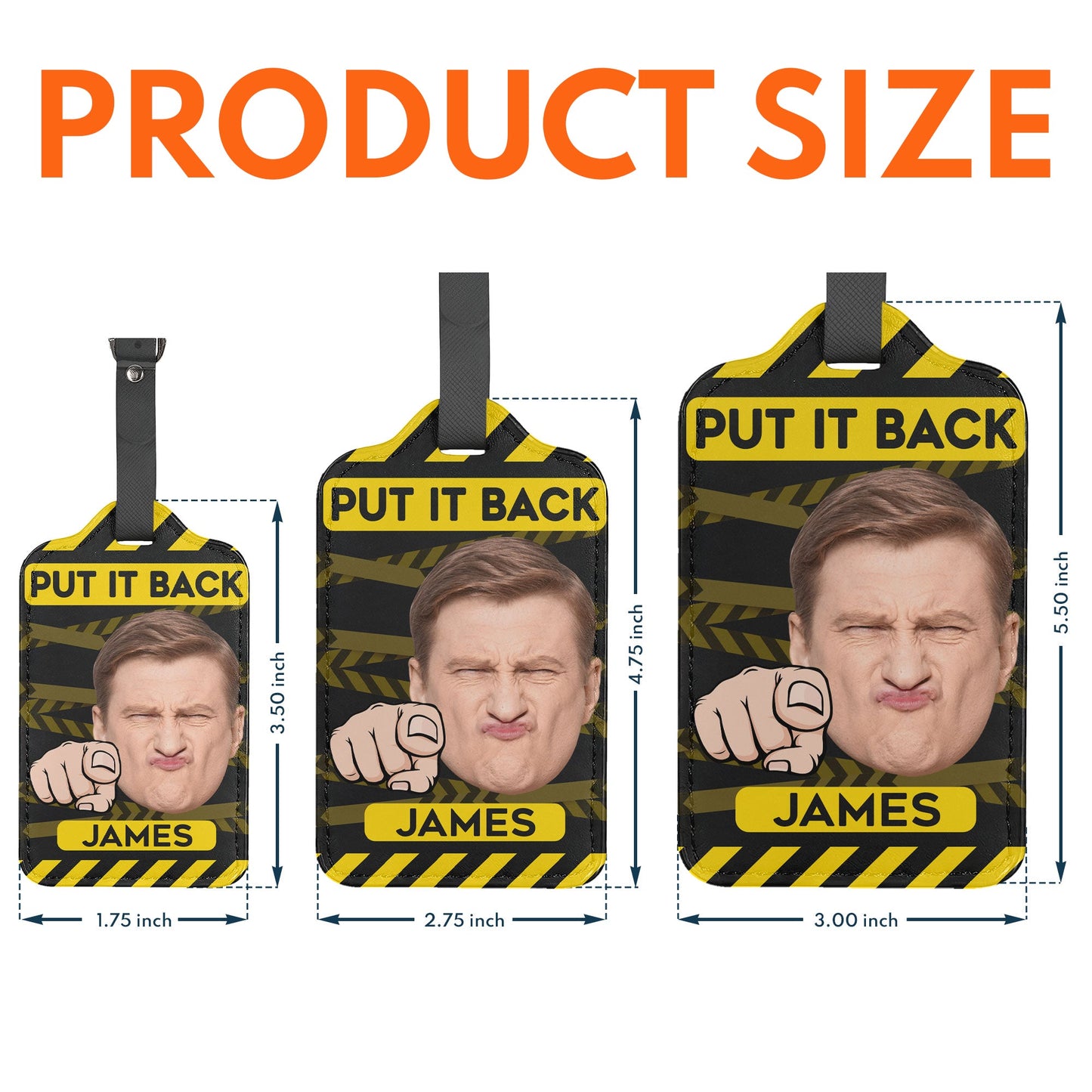 Put It Back - Personalized Photo Luggage Tag