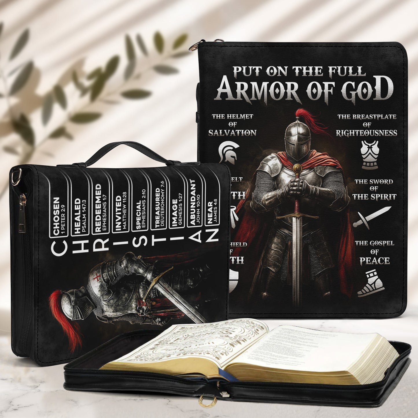 Put On The Full Armor Of God And God Says I Am - Personalized Bible Cover