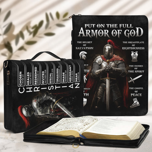 Put On The Full Armor Of God And God Says I Am - Personalized Bible Cover