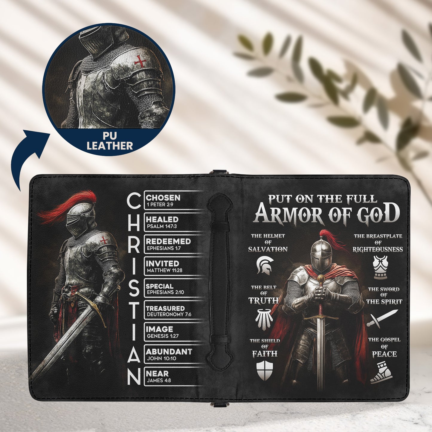 Put On The Full Armor Of God And God Says I Am - Personalized Bible Cover