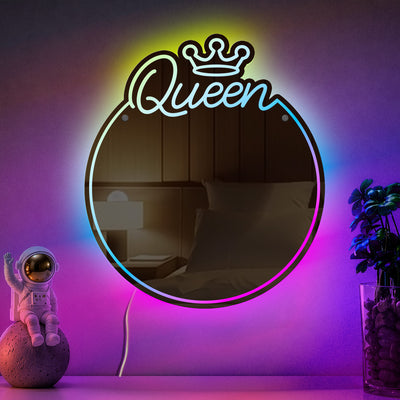Queen Gift For Her Home Room Decor - Personalized Led Mirror