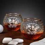 Quitter Oops I Mean Happy Retirement - Personalized Golf Whiskey Glass