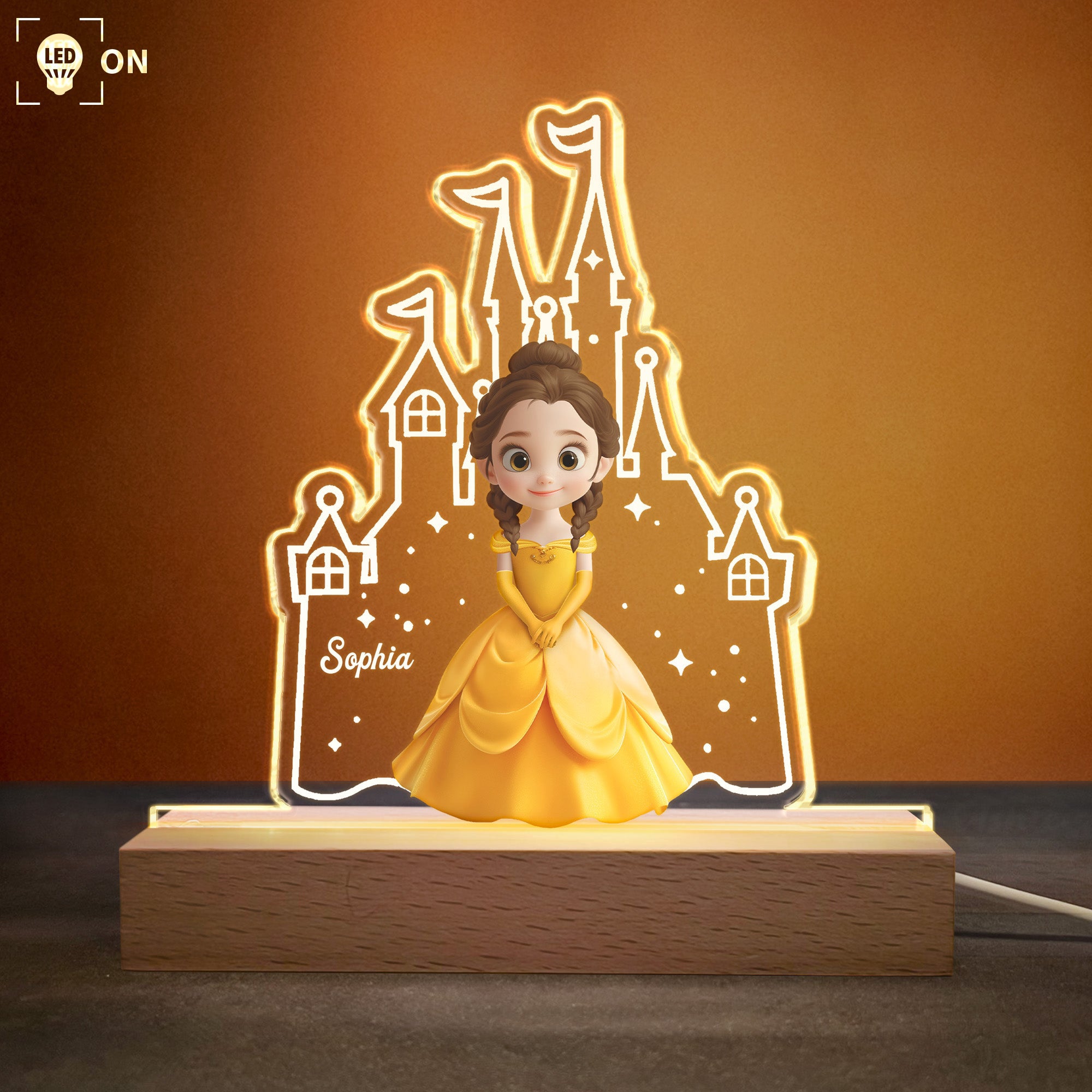 Princess Castle Night Light - Personalized LED Light – Macorner