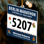 Race Bib For Runner - Personalized Acrylic Ornament