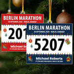 Race Bib For Runner - Personalized Acrylic Ornament