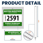 Race Bib For Runner - Personalized Rear View Mirror Accessory
