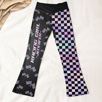 Racing Girl - Personalized Flare Leggings