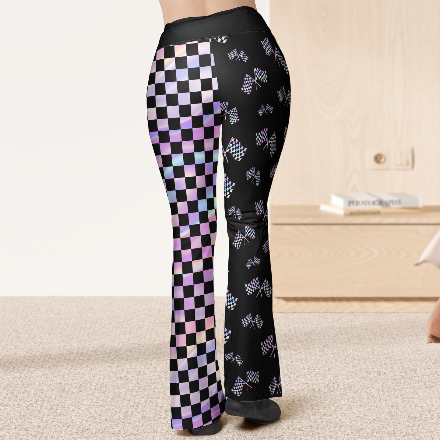 Racing Girl - Personalized Flare Leggings