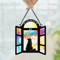 Rainbow Glass Cat Lovers - Personalized Window Hanging Suncatcher Ornament