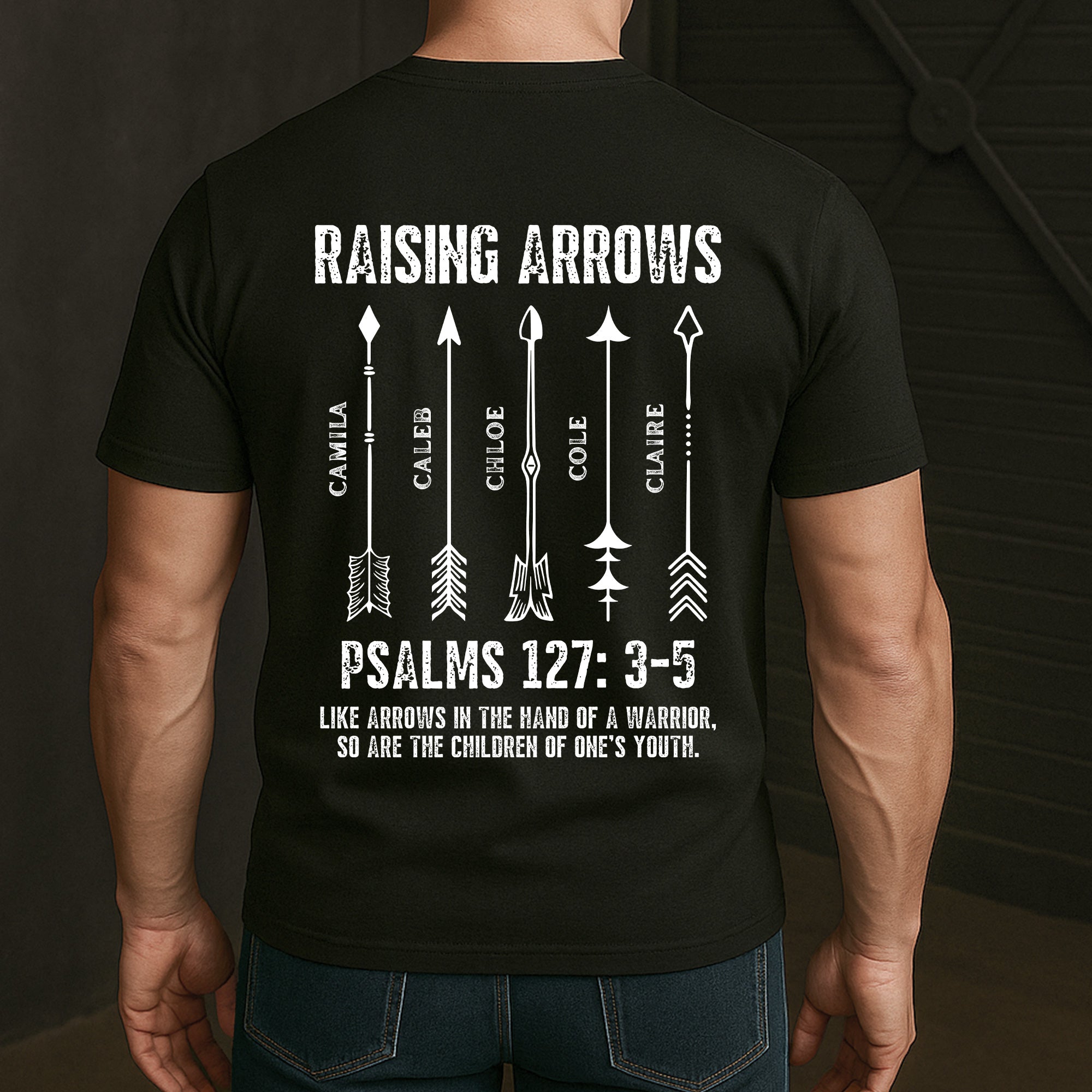 Raising-Arrows-Christian-Father'S-Day-Gift-For-Dad,-Husband-With-Kids'-Names-Personalized-Shirt-2