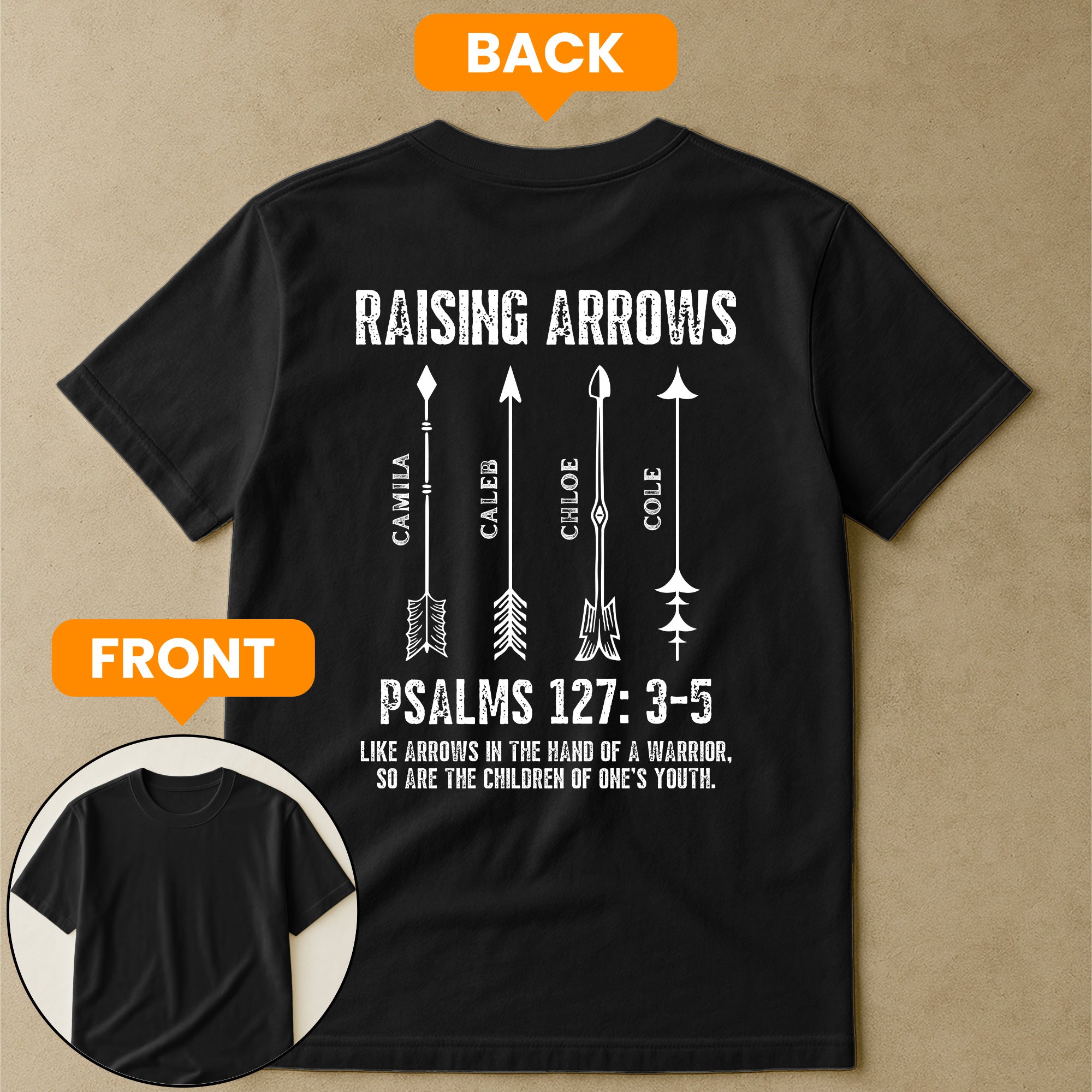 Raising-Arrows-Christian-Father'S-Day-Gift-For-Dad,-Husband-With-Kids'-Names-Personalized-Shirt-3