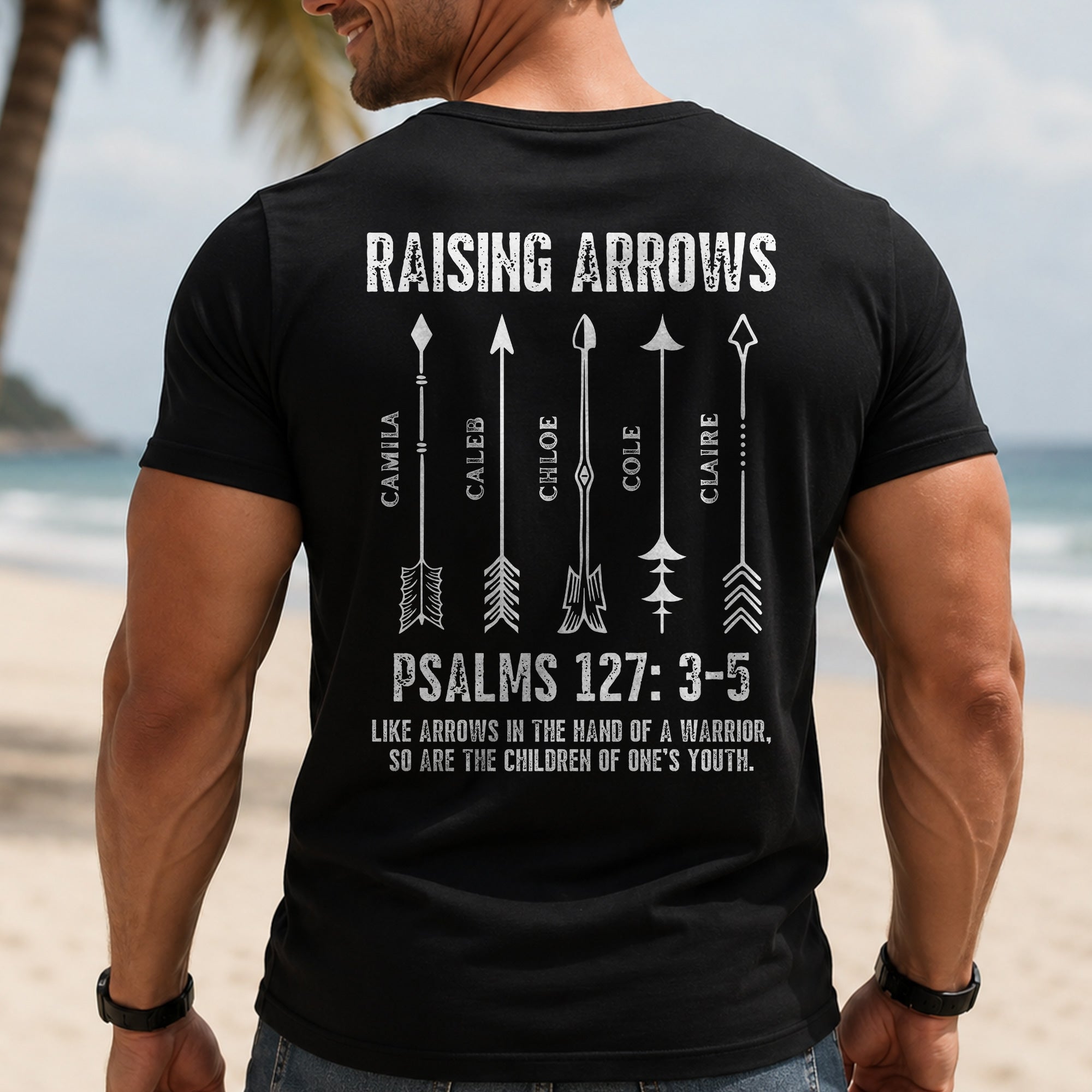 Raising-Arrows-Christian-Father'S-Day-Gift-For-Dad,-Husband-With-Kids'-Names-Personalized-Shirt-8