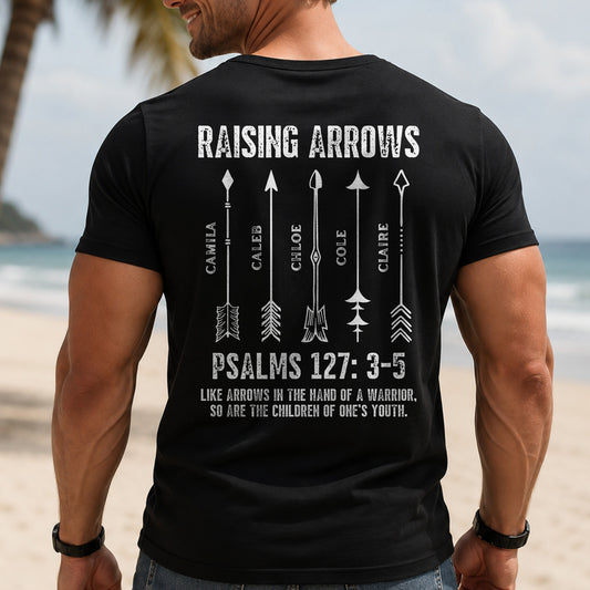 Raising-Arrows-Christian-Father'S-Day-Gift-For-Dad,-Husband-With-Kids'-Names-Personalized-Shirt-8