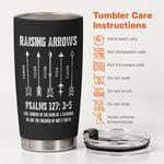 Raising-Arrows-Christian-Father'S-Day-Gift-For-Dad,-Husband-With-Kids'-Names-Personalized-Tumbler-5