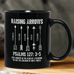 Raising-Arrows-Christian-Father's-Day-Gift-For-Dad,-Husband-With-Kids'-Names-Black-Ver-Personalized-Mug-2