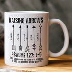 Raising-Arrows-Christian-Father's-Day-Gift-For-Dad,-Husband-With-Kids'-Names-White-Ver-Personalized-Mug-2