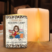 Reading Lamp Just A Girl Who Loves Books - Personalized Book Lamp