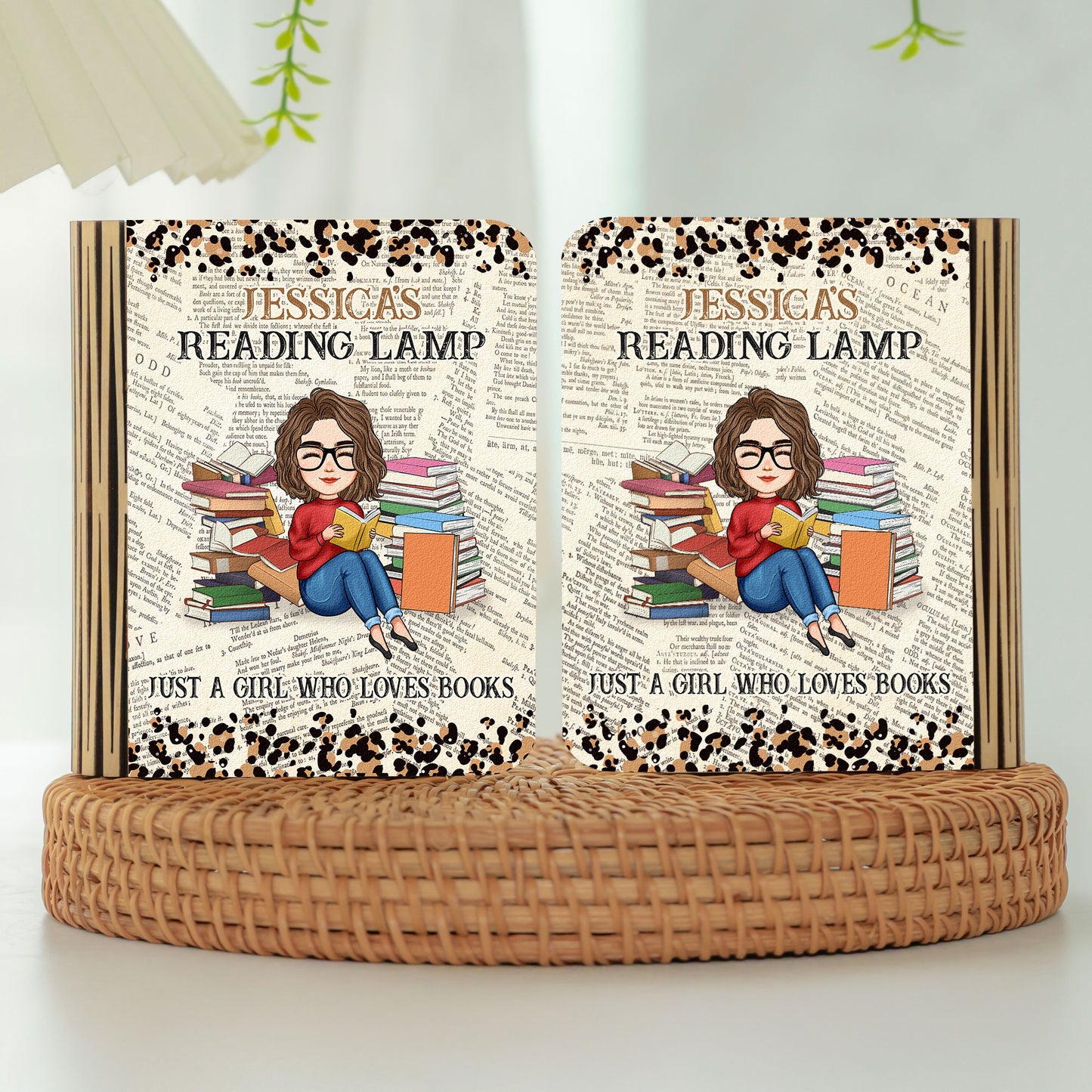 Reading Lamp Just A Girl Who Loves Books - Personalized Book Lamp