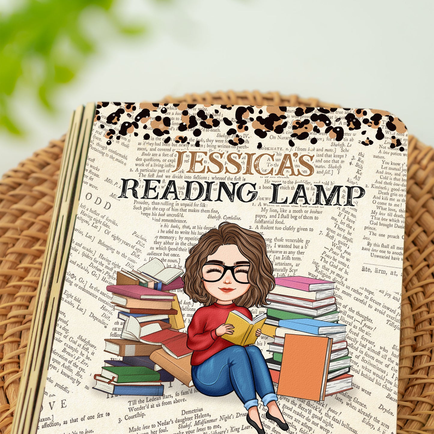 Reading Lamp Just A Girl Who Loves Books - Personalized Book Lamp