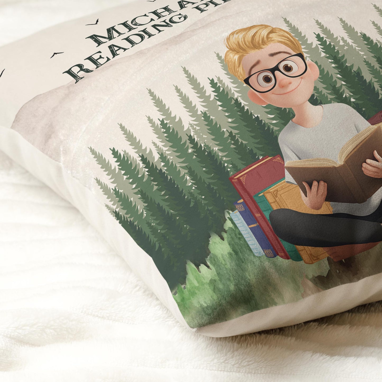 Reading Pillow For Him, Son - Personalized Pocket Pillow (Insert Included)