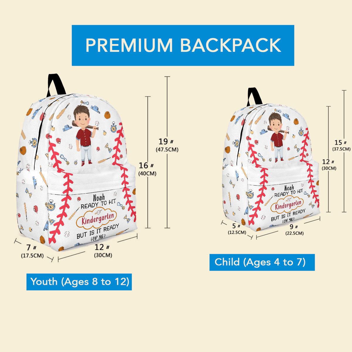 Ready To Hit Kindergarten - Personalized Backpack
