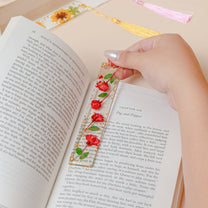 Real Flower, Floral Flower, Book Lover - Personalized Resin Bookmark