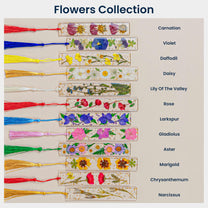 Real Flower, Floral Flower, Book Lover - Personalized Resin Bookmark