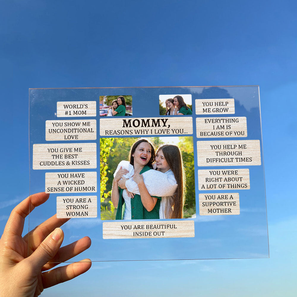 Reasons Why I Love - Personalized Acrylic Photo Plaque