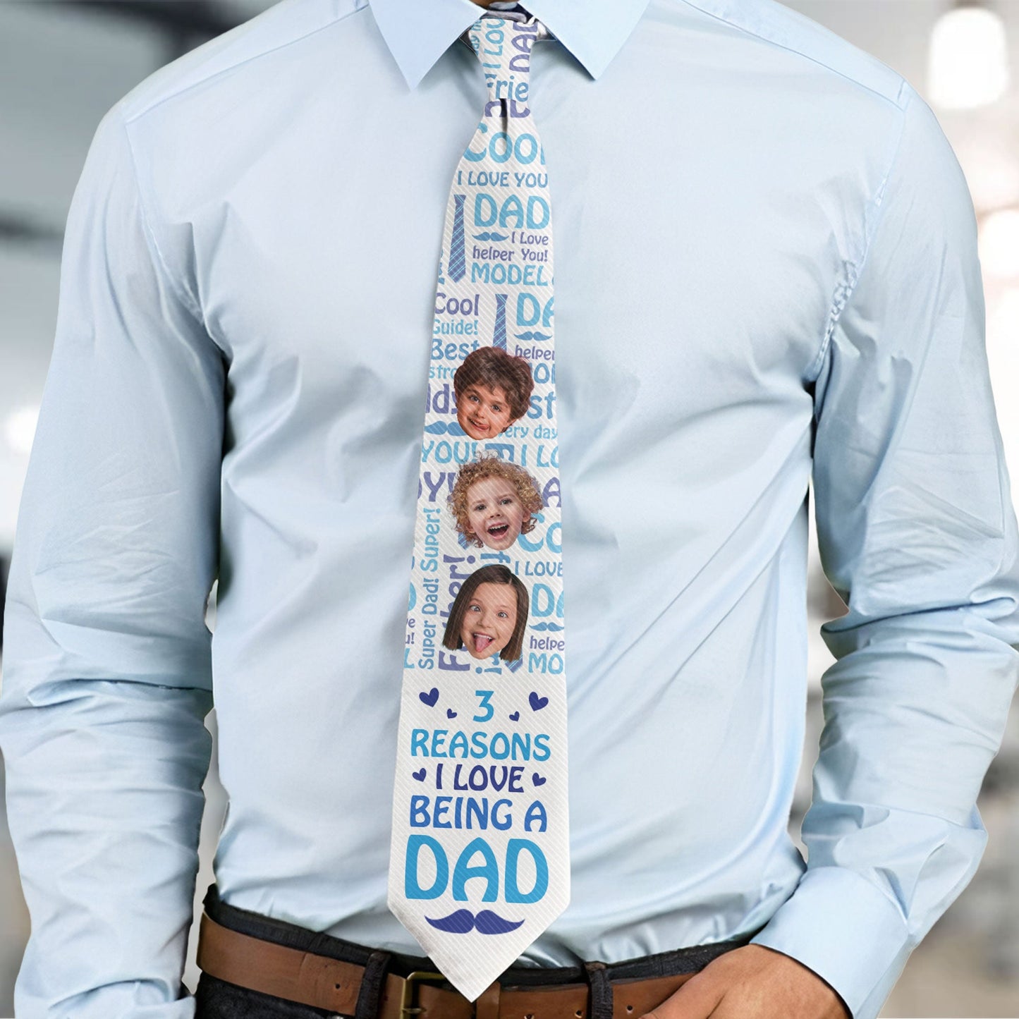 Reasons I Love Being A Dad - Custom Photo Tie