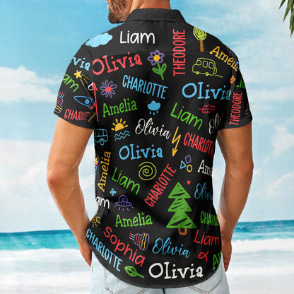 Reasons I Love Being A Papa - Personalized Hawaiian Shirt