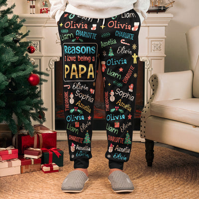 Reasons I Love Being A Papa - Personalized Sweatpants, Lounge Pants With Pockets