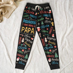 Reasons I Love Being A Papa - Personalized Sweatpants, Lounge Pants With Pockets
